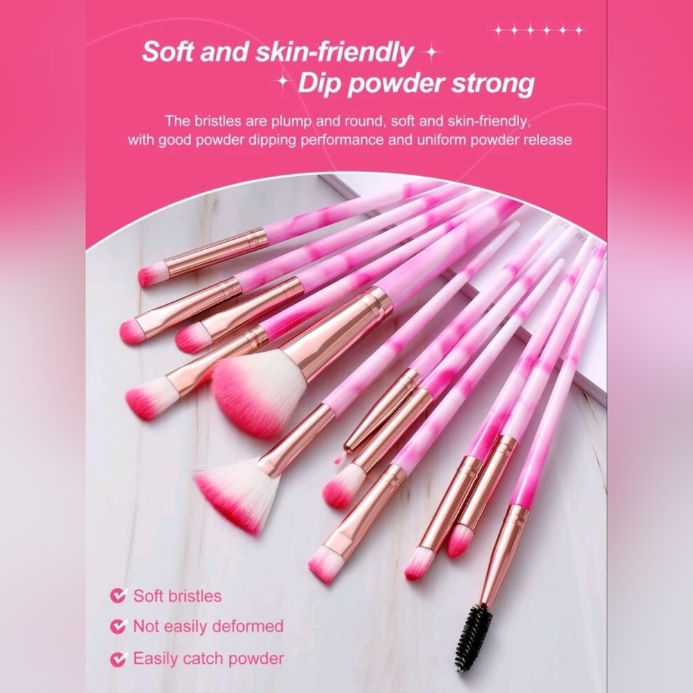 Pink Makeup Brush Set - Picture 1 of 5